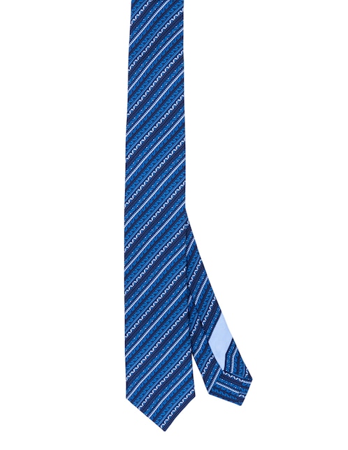 Corbata slim de seda estampado para hombre 1