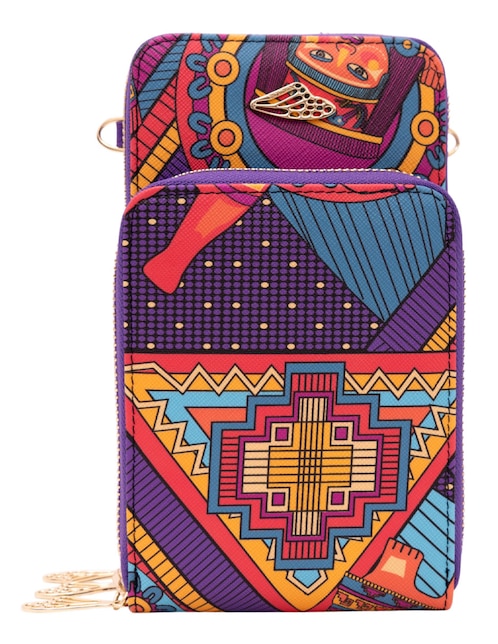 Bolsa crossbody Pineda Covalin Caritas Sonrientes De Veracruz de piel para mujer