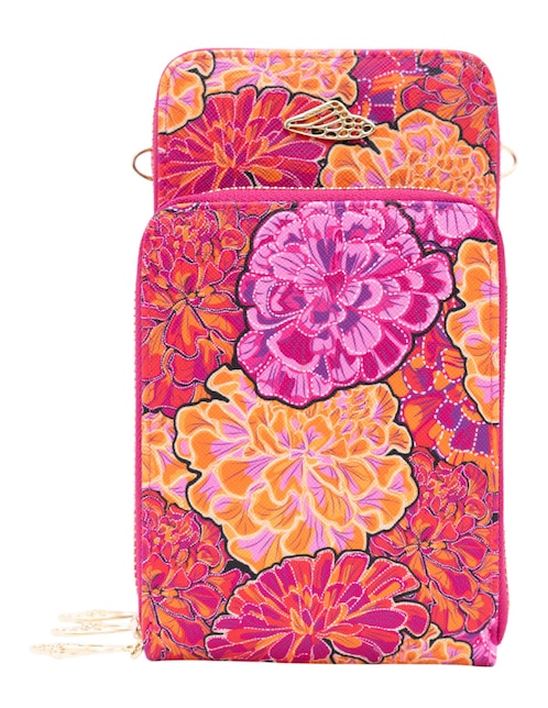 Bolsa crossbody Pineda Covalin Cempasúchil de piel para mujer
