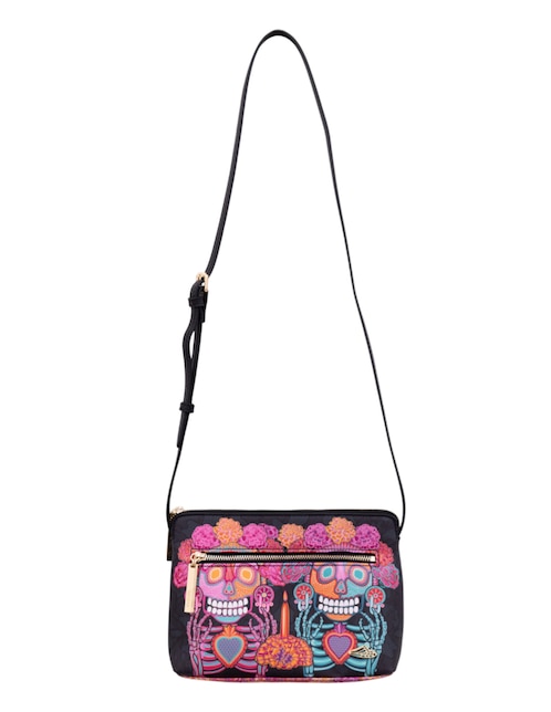 Bolsa crossbody Pineda Covalin Día Muertos Catrina para mujer