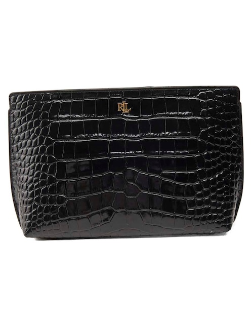 Bolsa wristlet Lauren Ralph Lauren de piel para mujer