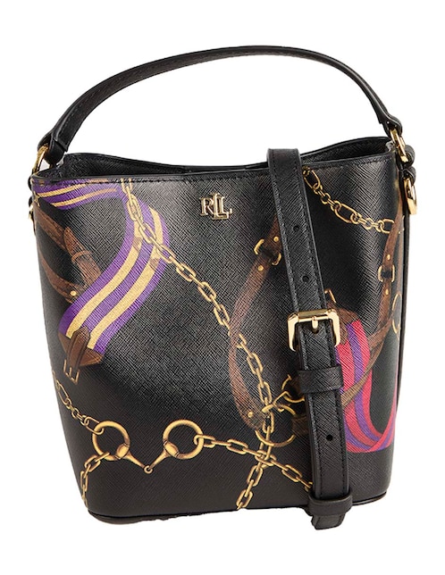 Bolsa bucket Lauren Ralph Lauren de piel para mujer