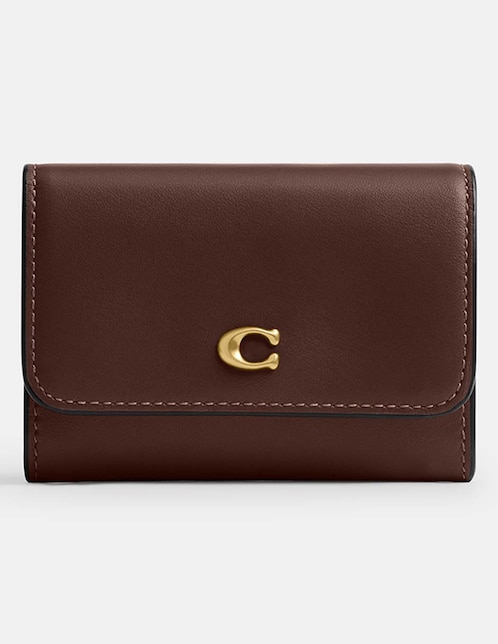 Tarjetero piel Essential Flap para mujer