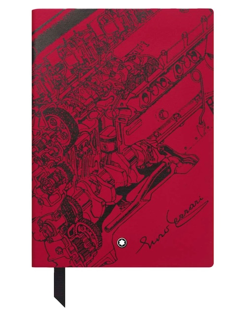 Cuaderno con funda Montblanc hoja a rayas