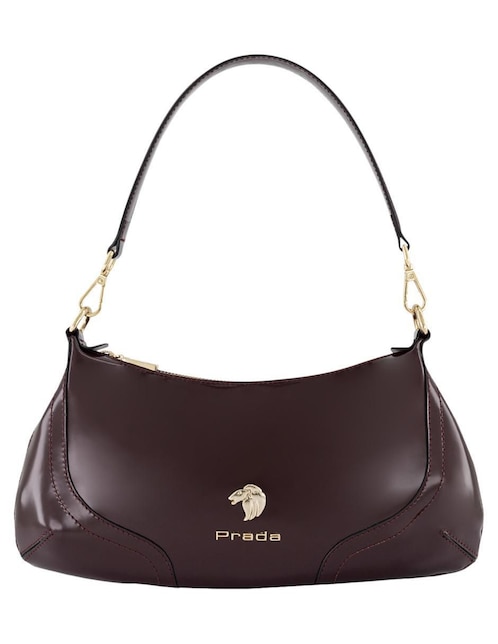 Bolsa shoulder Prada de piel para mujer