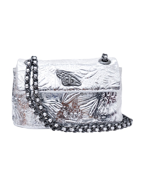Bolsa crossbody Pineda Covalin Grabado Mariposa de piel para mujer
