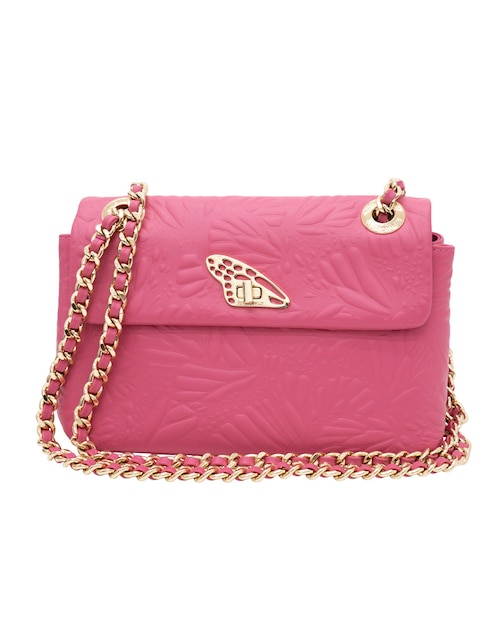 Bolsa crossbody Grabado Mariposa de piel para mujer 1