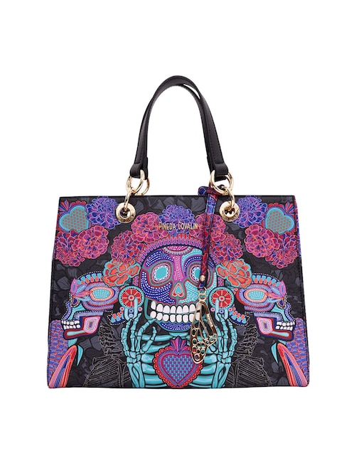 Bolsa satchel Pineda Covalin Día De Muertos Catrina para mujer