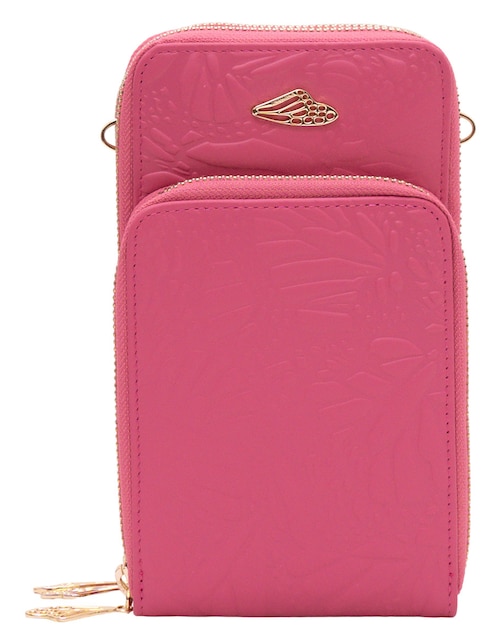 Bolsa crossbody Pineda Covalin Grabado Mariposa de piel para mujer