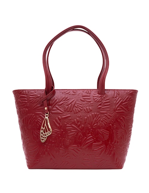 Bolsa tote Grabado Mariposa de piel para mujer 1