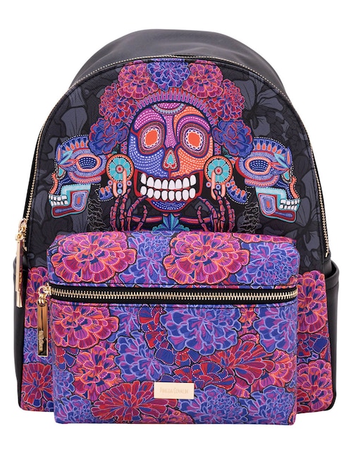 Mochila casual Pineda Covalin Día de Muertos Catrina para mujer