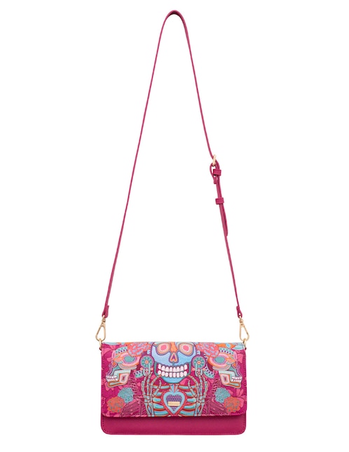 Bolsa crossbody Pineda Covalin Día De Muertos Catrina para mujer
