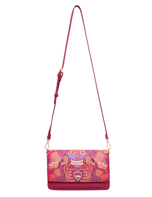 Bolsa crossbody Pineda Covalin Día De Muertos Catrina para mujer