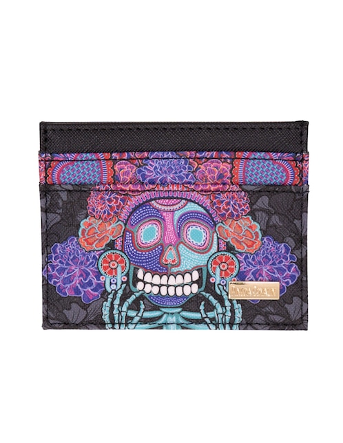 Tarjetero Día de Muertos Catrina para mujer 1