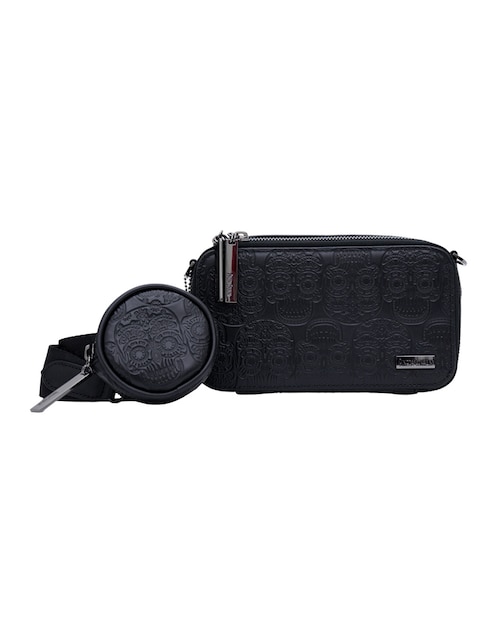 Set bolsa crossbody Tzompantli de piel para hombre 1