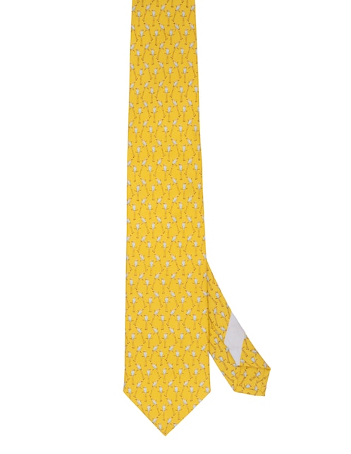 Corbata regular de seda estampada para hombre 1
