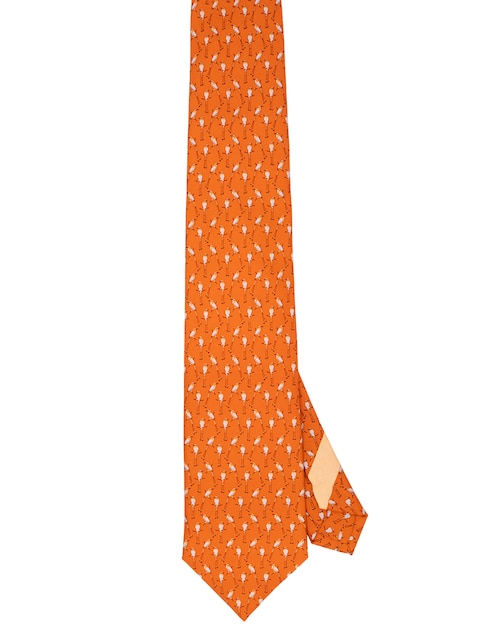 Corbata regular de seda estampada para hombre 1
