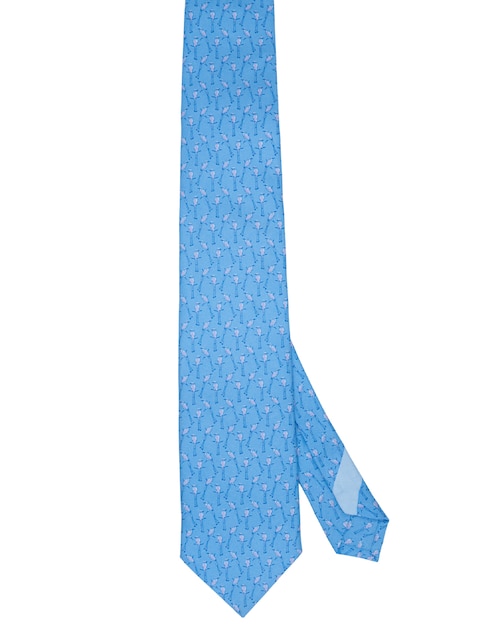 Corbata regular de seda estampada para hombre 1