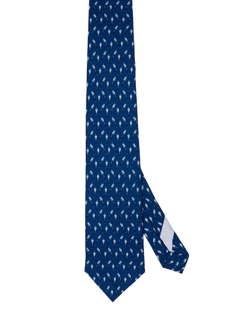 Corbata regular de seda estampada para hombre 1
