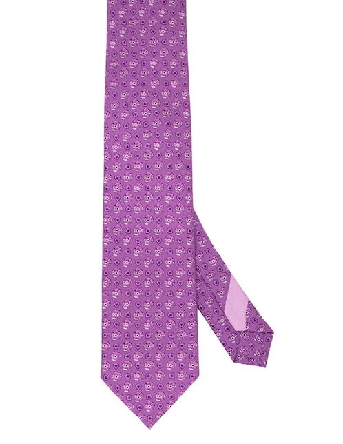 Corbata regular de seda estampada para hombre 1