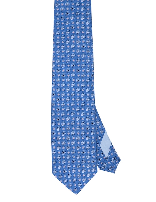 Corbata regular de seda estampada para hombre 1