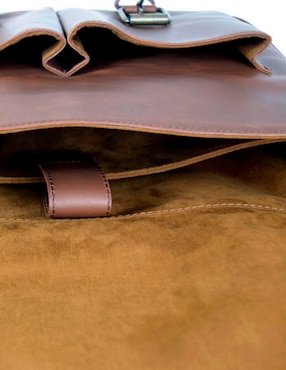 Maletín Ag Leather de piel con compartimiento para laptop 15 pulgadas y celular