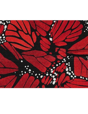 Chal Pineda Covalin Mariposa Macro rojo brillante