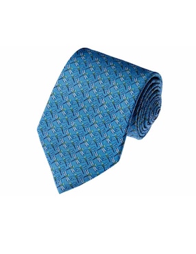 Corbata Pineda Covalin Libélula Seda Azul