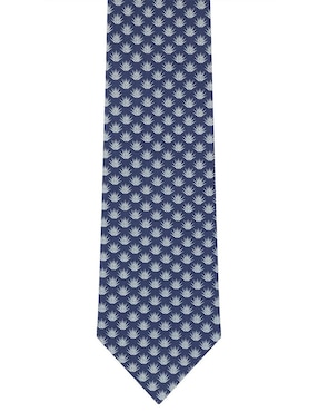 Corbata Pineda Covalin Regular Seda Azul Con Diseño Gráfico