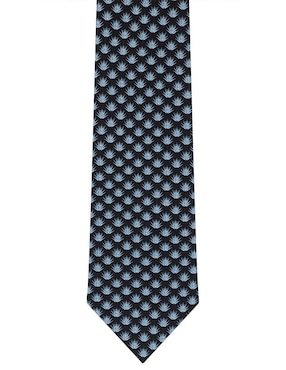 Corbata Pineda Covalin Regular Seda Negra Con Diseño Gráfico