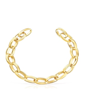 Brazalete Tous De Plata Vermeil Hold Con Acabado Lustre