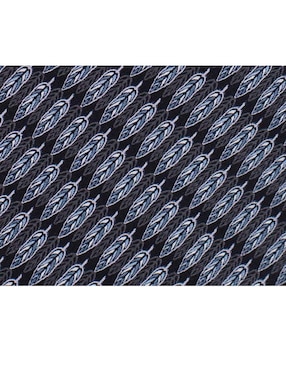 Corbata Pineda Covalin regular seda negra con diseño gráfico
