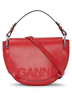 Bolsa Ganni Saddle Banner De Piel Para Mujer