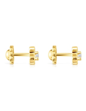 Aretes de oso Tous Silueta con acabado brillante diamante
