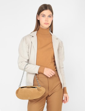 Bolsa shoulder Yuzefi de gamuza para mujer