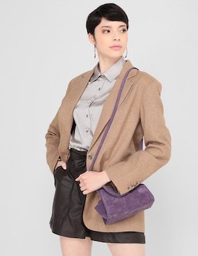 Bolsa crossbody Yuzefi de gamuza para mujer