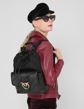 Backpack Pinko Classic Maxi Puff de piel para mujer
