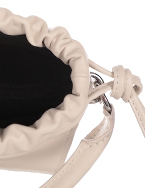 Bolsa bucket Yuzefi Mini Bom de piel para mujer