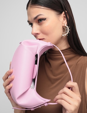 Bolsa hobo Yuzefi Mini Fortune Cookie de piel para mujer