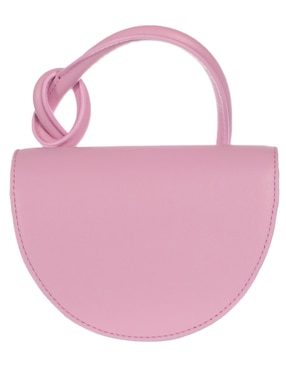 Bolsa flap Yuzefi Mini Pretzel de piel para mujer