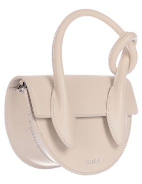 Bolsa crossbody Yuzefi Mini Pretzel de piel para mujer