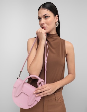 Bolsa flap Yuzefi Pretzel de piel para mujer