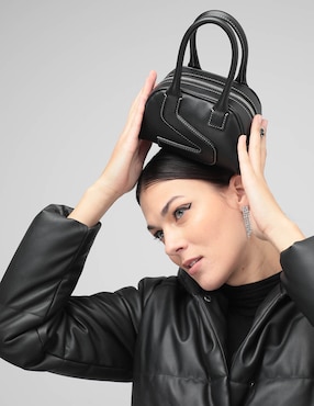 Bolsa bowler Yuzefi Charli de piel para mujer