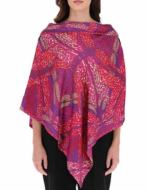 Poncho Pineda Covalin estampado