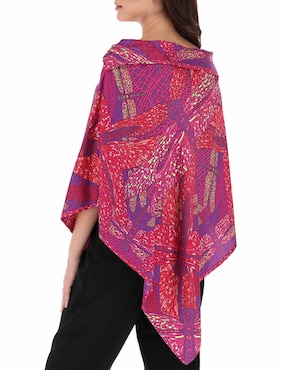 Poncho Pineda Covalin estampado
