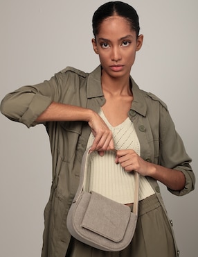 Bolsa flap Yuzefi de mezclilla para mujer
