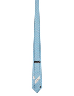 Corbata Pineda Covalin regular de seda estampado gráfico para hombre
