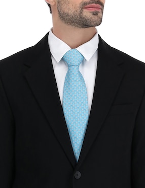 Corbata Pineda Covalin regular de seda estampado gráfico para hombre