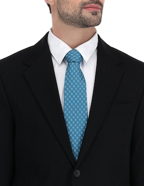 Corbata Pineda Covalin regular de seda estampado gráfico para hombre