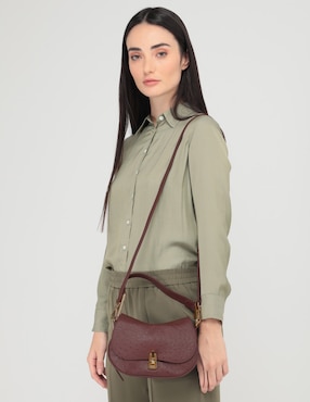 Bolsa crossbody Coccinelle Magie Ostrich de piel para mujer